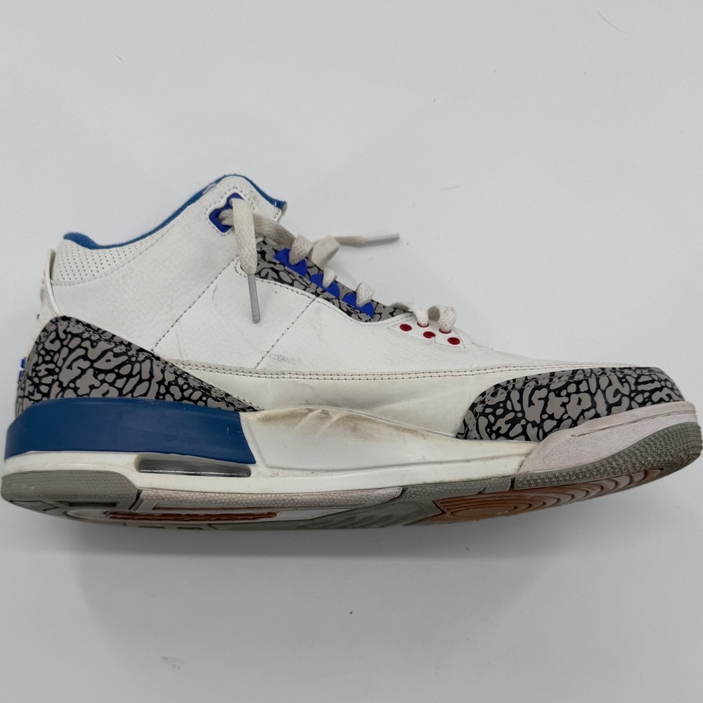 Jordan 3 Retro Wizards Mens White Blue CU1110-010 Elephant Print - Picture 7 of 10